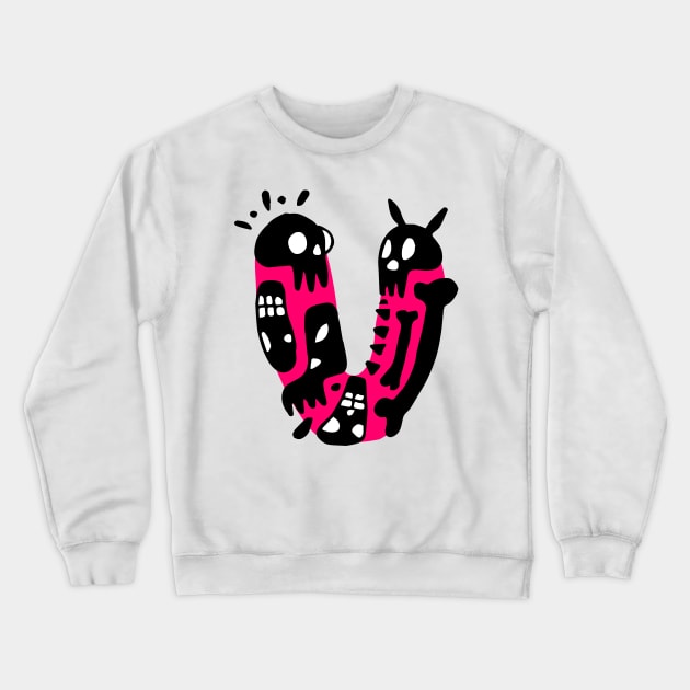 Letter U Crewneck Sweatshirt by Gunes Ozcan